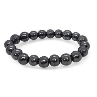 Imagem de Pulseira Hematita Esfera Equilíbrio Energético Ajustável 8cm - Flash