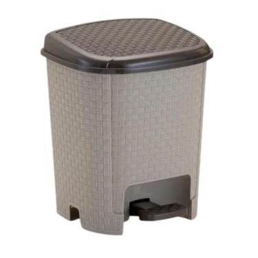 Imagem de Lixeira Com Pedal Rattan 6L 22 x 20 x 27 - Monte Líbano, Bege