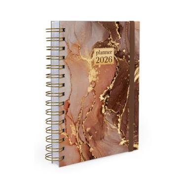 Imagem de Agenda Planejamento 1 Dia Por Página 2026 Mármore Marrom Imperial