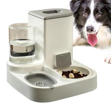 Imagem de Alimentador automático para animais de estimação, conjunto automático de tigela de comida e água para | Alimentador de , alimentador de cães, dispensador automático de água e comida para