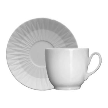 Imagem de Xicara Avulsa Para Café 75ml Com Pires Diamante Porcelana Germer