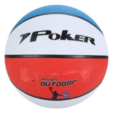 Imagem de Bola de basquete Outdoor Poker - Branco/azul/vermelho-Unissex