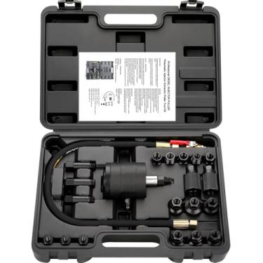 Imagem de easchwork Conjunto de extrator de injetor pneumático compatível com motores a diesel, kit de ferramentas de remoção de injetor de vibração de ar de 23 peças
