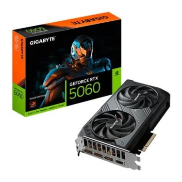 Imagem de Placa De Vídeo RTX5060 Windforce Nvidia Gigabyte, 8GB, GDDR7, 128 Bits - 9vn5060w-00-G10