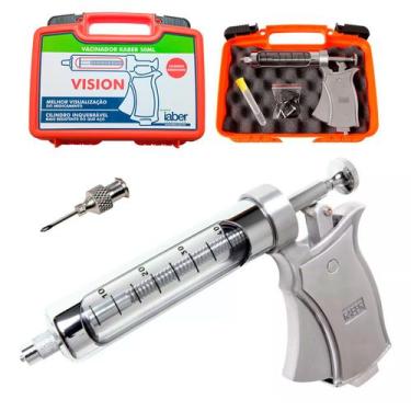 Imagem de Pistola de Vacinação de Gado Animais Seringa Veterinária Kaber Vision 