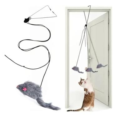 Imagem de Brinquedo Interativo Gato Fixação Porta Brinquedinho Rato