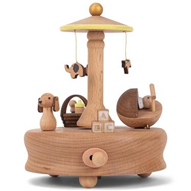 Imagem de Cottage Garden Estatueta musical Sleeping Baby Woodgrain 15 cm de faia, corda