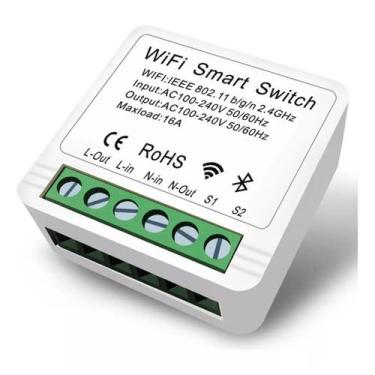Imagem de Interruptor Mini Relé Wi-Fi Inteligente 16A Tuya Alexa JWCOM - JWCOM S