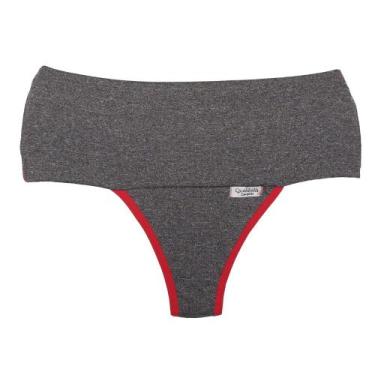 Imagem de Kit 10 Calcinhas Cintura Alta Fitness Modeladora Cós Duplo Compressão 