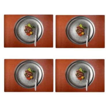 Imagem de 40 Jogo Americano Couro Impermeável Limpa Facil Para Mesa - Genertoy