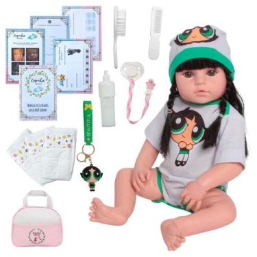 Imagem de Bebê Reborn Boneca Silicone Morena Meninas Super Poderosas - Cegonha R