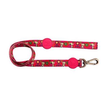 Imagem de Guia Zooz Pets Snoopy Pink Flower para Cães - Tamanho G
