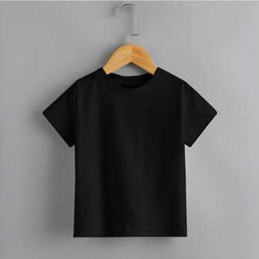 Imagem de Camiseta Infantil Básica Lisa Tecido Premium 100% Algodão Confortável 