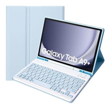 Imagem de Capa de teclado KcoxDCN Slim Candy Colors para Samsung Galaxy Tab A9 P