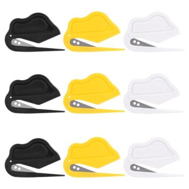 Imagem de BOXOB 9un Abridores de Cartas, 3 Abridores de Envelopes Coloridos com Lâminas Afiadas Invisíveis Segurança para Mulheres Homens Funcionários Escritório Escola e Casa