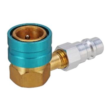 Imagem de JicSuXi Adaptador R1234yf para engate rápido de lado inferior, fácil instalação, acessórios de 90 graus para ar condicionado automotivo