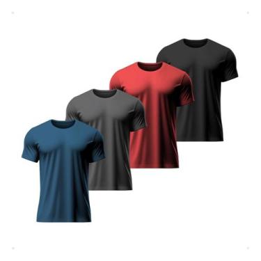 Imagem de Kit 4 Camisas Dry Fit Academia Esportiva Com Proteção Uv - LaBela, Var