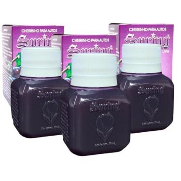 Imagem de Kit 3 Cheirinho para Carro Spring Uva 42ml Odorizante Automotivo Perfume para Autos Longa Duração