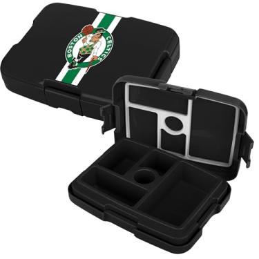 Imagem de FOCO NBA Unissex Adulto Oficialmente Licenciado Equipe Cor Listra Logotipo Principal Basquete À Prova de Vazamento 5 Compartimentos Lancheira Bento - Boston Celtics