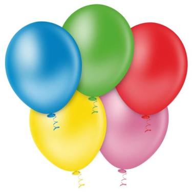 Imagem de Balao Liso 9 Granfesta Sortido C/50 Picpic - PIC PIC
