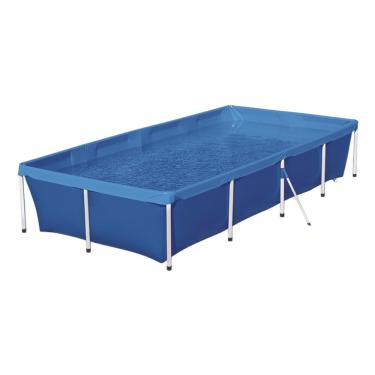 Imagem de Piscina Estrutural Retangular com a Capacidade de 3000L 2,77 x 1,87 - Azul