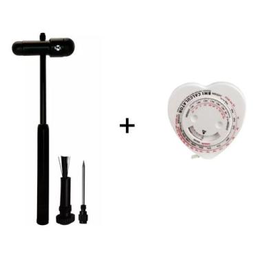 Imagem de Kit Martelo Neurológico Tipo BUCK - Black Edition + Trena Fita IMC Com
