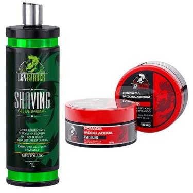 Imagem de 1UN Shaving Gel para Barbear Mentol 1L + 1UN Pasta Fixadora Incolor 15