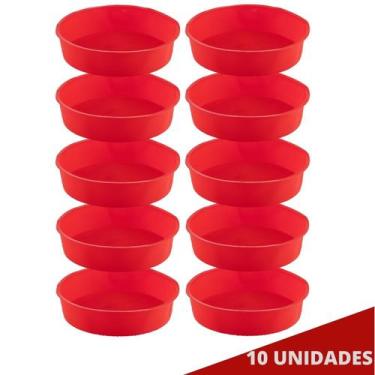 Imagem de Jogo 10 Assadeiras 24cm Antiaderente Sortida Silicone Torta - QUALITY 