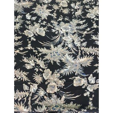 Imagem de Tecido estampado bloco à mão da Yard PRECUT 100% algodão 100% algodão tecido indiano leve para fazer tops de vestidos de verão Tecido indiano para artesanato Home Decore. (Design 111, 1 metro