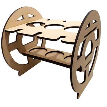 Imagem de Mini Adega MDF para 03 garrafas - LENOBRE