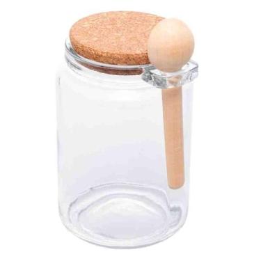 Imagem de Pote Vidro com Tampa Rolha e Colher de Bambu 650 ml Lyor