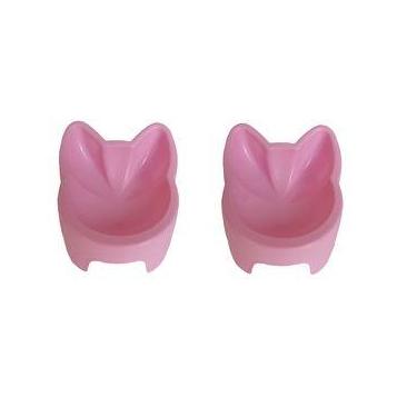 Imagem de KIT 13 Comedouros elevado de GATO  - TF Injetados, Rosa