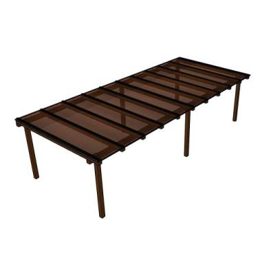 Imagem de kit Policarbonato Bronze 6mm 7,00m x 2,00m - Perfis Naturais - RM Poli