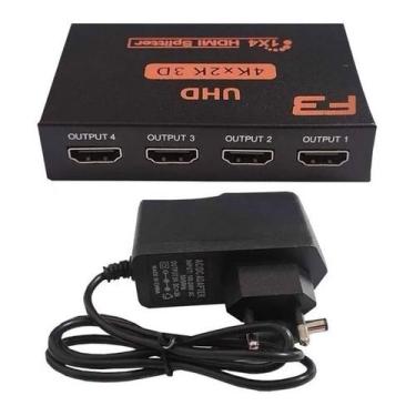 Imagem de Divisor Hdmi Splitter Duplicador 4x1 1080p + Nota Fiscal - VIL