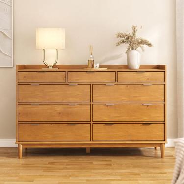 Imagem de Cômoda Grande Madeira 9 Gavetas Para Quarto E Sala  Lice