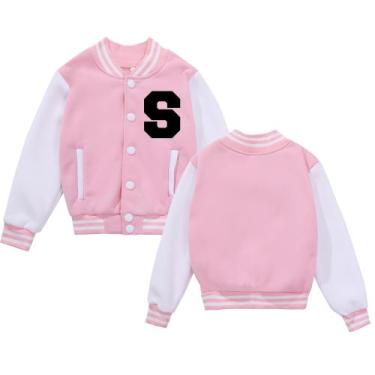 Imagem de Jaqueta NICNZQI Kids Varsity Bomber Baseball com casaco de bolso