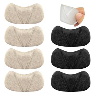 Imagem de Almofadas de calcanhar – inserções de calcanhar para mulheres, protetores de calcanhar de gel para melhor ajuste e conforto para sapatos soltos, alívio da dor no calcanhar (4 pares)