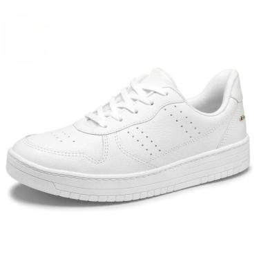 Imagem de Tênis Feminino Casual Couro Conforto Flat Moderno Dakota