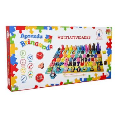 Imagem de Brinquedo Pedagogico de Madeira 7 em 1 - DM Toys