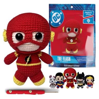 Imagem de Kit Amigurumi Coleção DC Super Friends Linhas Corrente Oficial DC Comics | Crochê | 5 Personagens | Receita Inclusa (The Flash)
