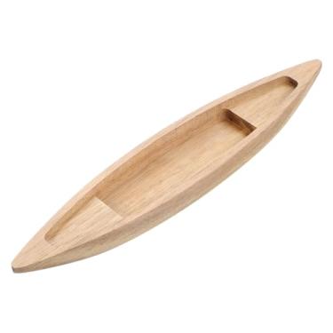 Imagem de BESPORTBLE Modelo de barco de madeira inacabado, marrom claro, 24 x 4 x 0,78 cm, decoração, 1 peça
