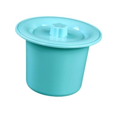 Imagem de KiBcsLic Penico, balde sanitário noturno, cuspideira doméstica com tampa, bacia portátil para, criança, quarto, feminino, masculino, Azul