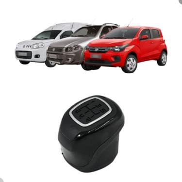 Imagem de Manopla Bola de Câmbio Mobi 2016 17 18 19 - Preta Acabamento Preto