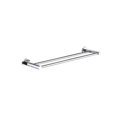 Imagem de Acessórios para banheiro cromados, toalheiro de aço inoxidável, porta-papel, anel para toalhas, porta-copos, suporte para escova de vaso sanitário, pingente de ferragens, barra dupla para toalhas