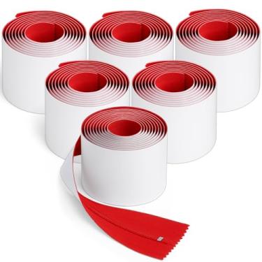 Imagem de YBEATY Pacote com 6 zíperes protetores de poeira de 2,5 m de comprimento x 7,6 cm de largura, zíper dupla face resistente, vedação hermética, zíper de porta instantâneo autoadesivo para barreiras de