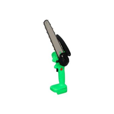 Imagem de Mini Motosserra Elétrica 8 Polegadas a Bateria – Portátil, Sem Fio, Recarregável – Ideal para Poda e Corte de Madeira