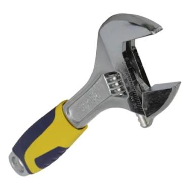 Imagem de Chave Ajustável, Amarelo e Preto, 20cm/8 Polegadas, Cabo Ergonômico, Reforçada