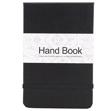 Imagem de Pocket Sketchbook, 24 TS 300 GSM Tamanho Compacto Não Desbotado, Inserir Design de Bolso Fácil de Abrir, Hard PU Leather Watercolor Journal Com Papel Em Aquarela