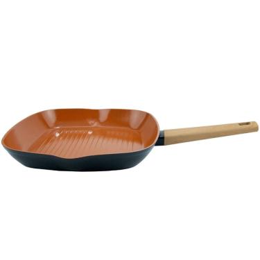Imagem de Grill 28x28cm Indução Revest Cerâmico Norma Preta Fracalanza