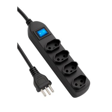 Imagem de Filtro de linha 4 tomadas Elgin - Bivolt - Padrão 3 pinos - Cabo 1,5 metro - Preto - 46RFL3040000